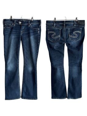 Silver Jeans Tuesday Midrise Bootcut Womens 31/33 Dark Wash Blue Denim Flare